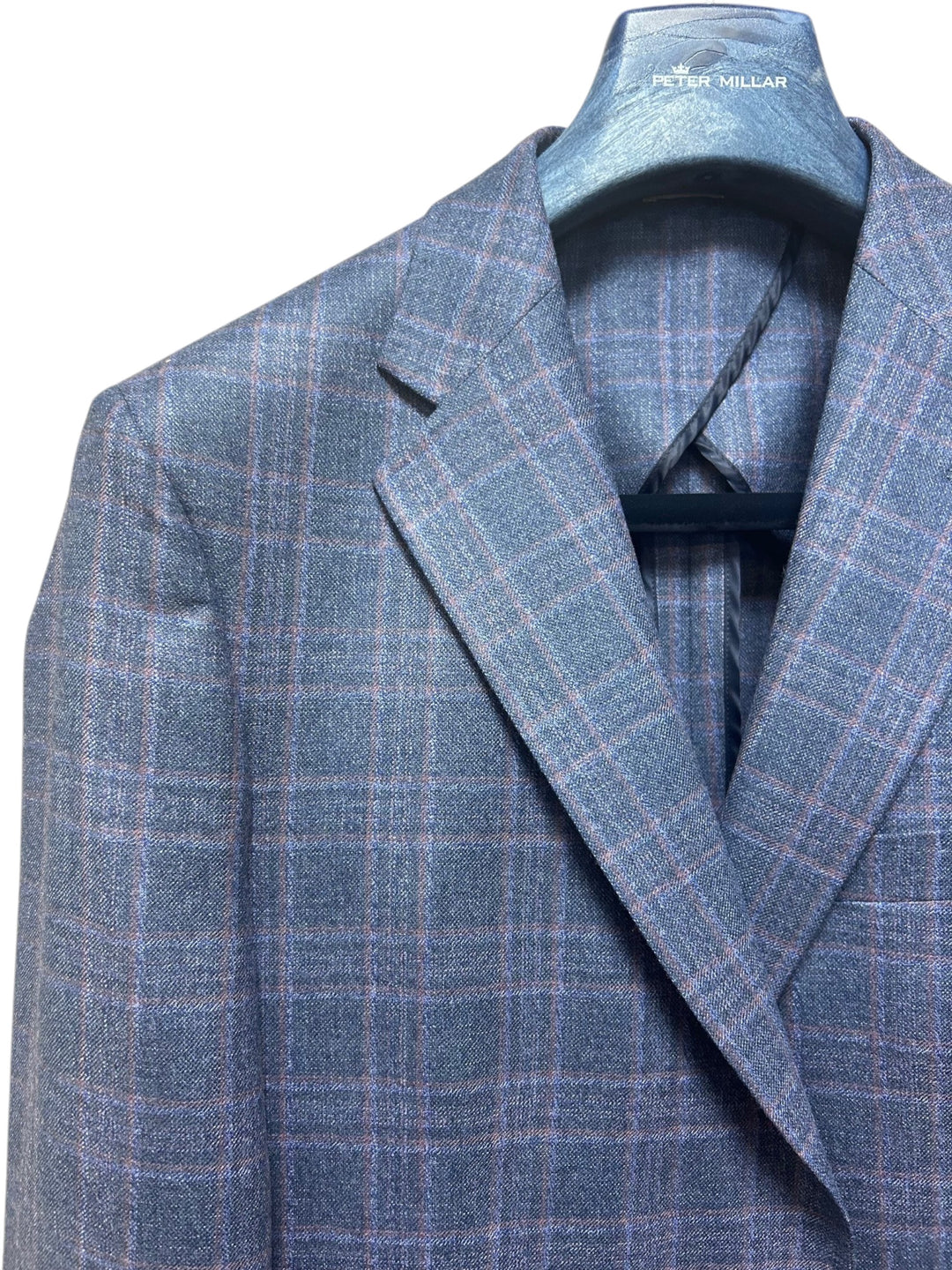 Peter Millar Harrison Hyperlight Sport Coat: Blue/Plum Plaid