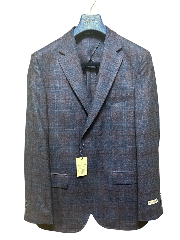 Peter Millar Harrison Hyperlight Sport Coat: Plum Plaid