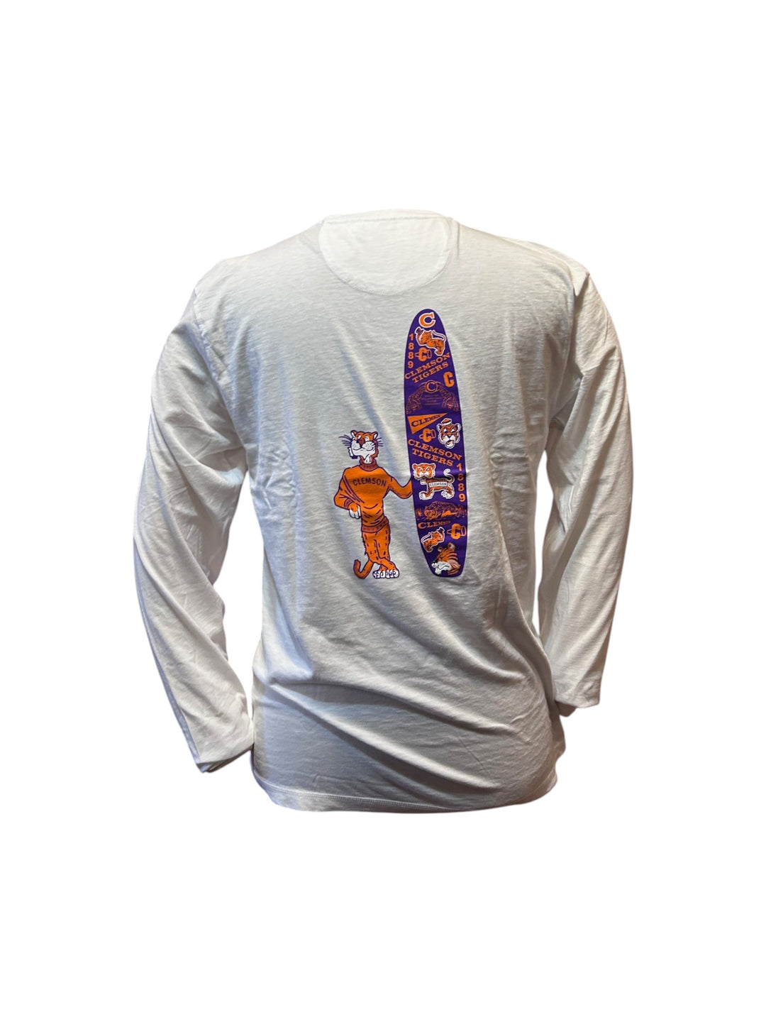 Johnnie-O Clemson University Adam Long Sleeve T-shirt: White