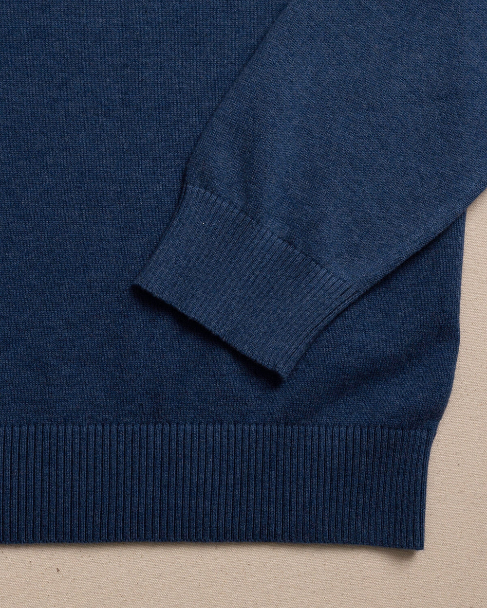 Southern Tide Whitehaven Heather Quarter Zip Sweater: Heather Nautical Blue