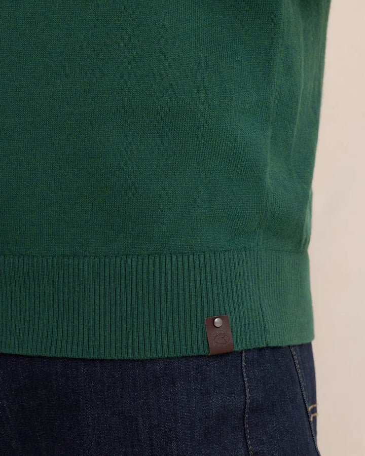 Southern Tide Whitehaven Heather Quarter Zip Sweater: Heather Salt Meadow