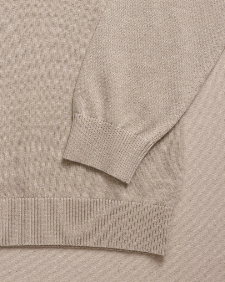 Southern Tide Whitehaven Heather Quarter Zip Sweater: Heather Sand Dunes