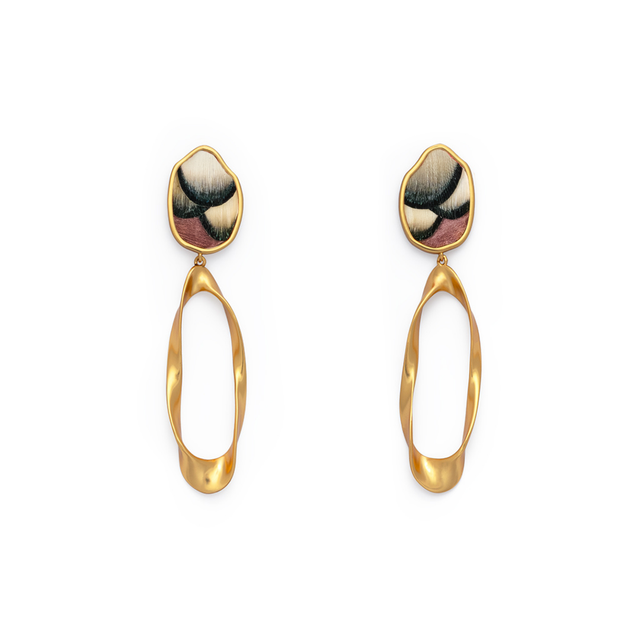 Brackish Organic Drop Earring: Hailey