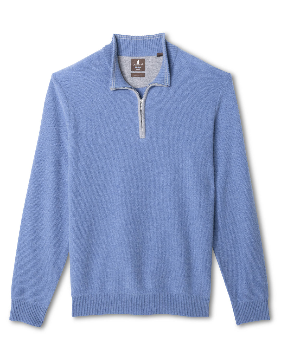 Johnnie-O Cashmere Quarter Zip: Laguna Blue