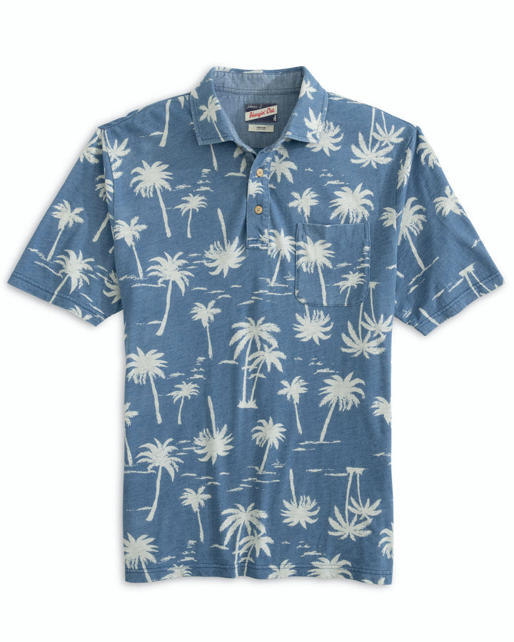 Johnnie-O Palmy Printed Polo: Indigo