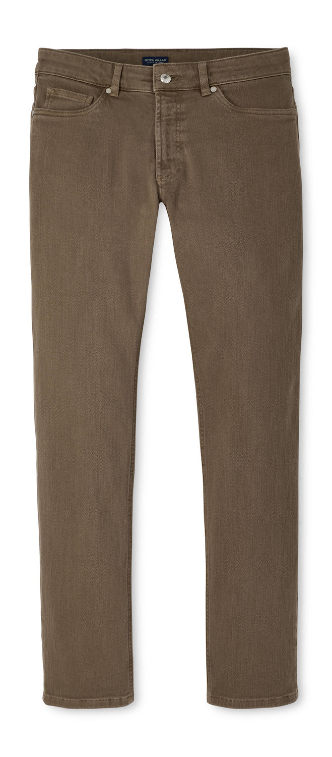 Peter Millar Crown Crafted Fairfield Garment Dyed Denim: Ash Brown