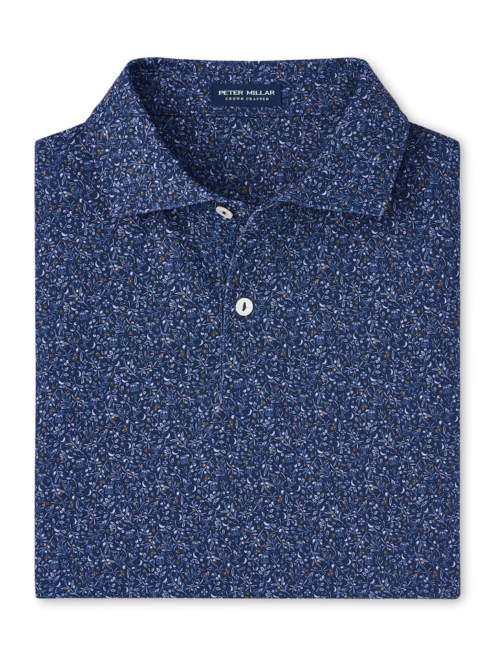 Peter Millar Crown Crafted Infusions Jersey Performance Jersey Polo: Navy