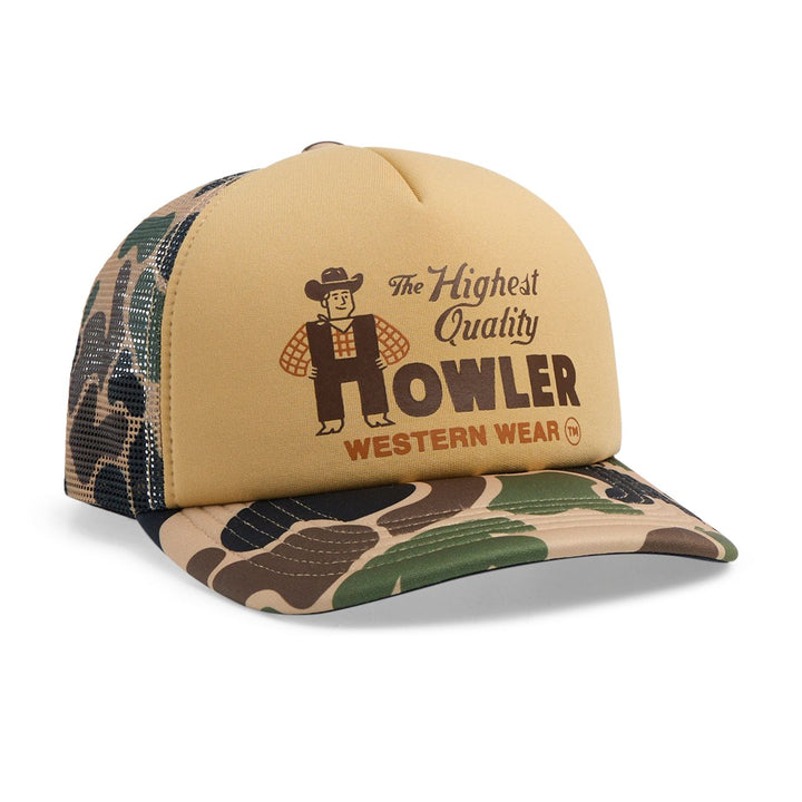 Howler Bros Western Wear Foam Dome Hat: Khaki/Camo