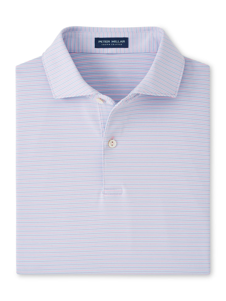Peter Millar Crown Crafted Channel Performance Jersey Polo: Dogwood